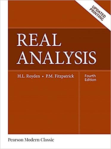 Real Analysis, 4th updated printing ( Pearson Modern Classic)